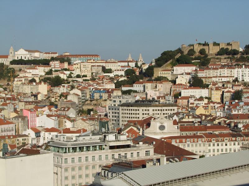 Lisbonne, Vue du Miradouro de São Pedro de Alcântara