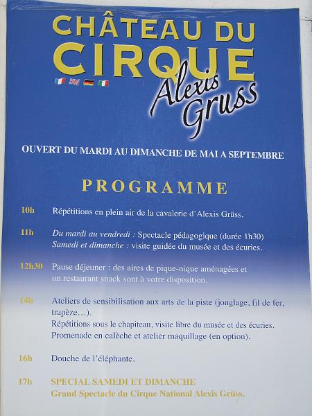 Orange, Château du Cirque Alexis Grüss